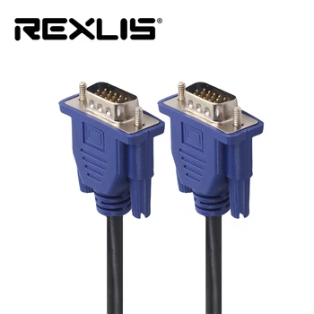 

REXLIS 1.5/3/5 m Computer Monitor VGA Extension Cable VGA M/M Wire HD 15 Pin male to Male VGA Cord Copper Line