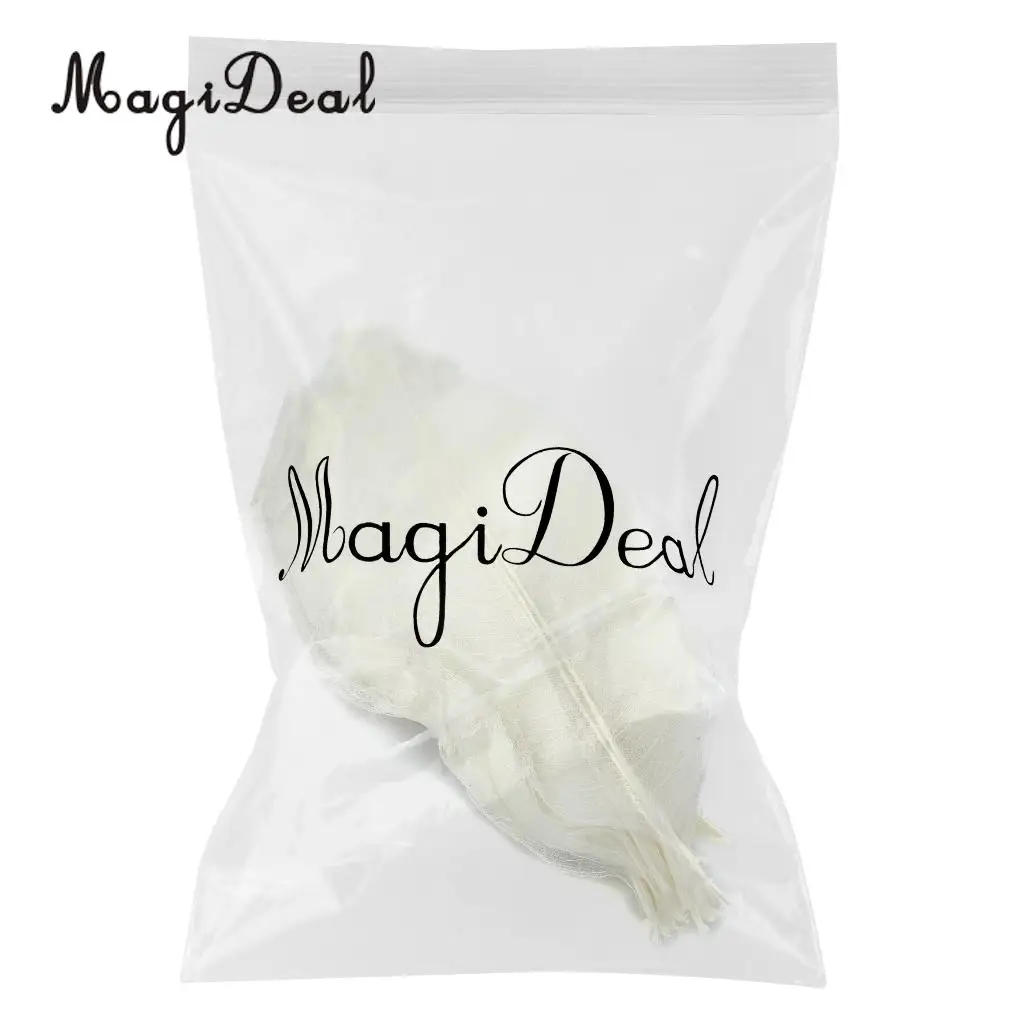 MagiDeal 50Pcs Natural Magnolia Skeleton Leaf Leaves Card Scrapbook White Wedding Party Decor Skeleton Leaves