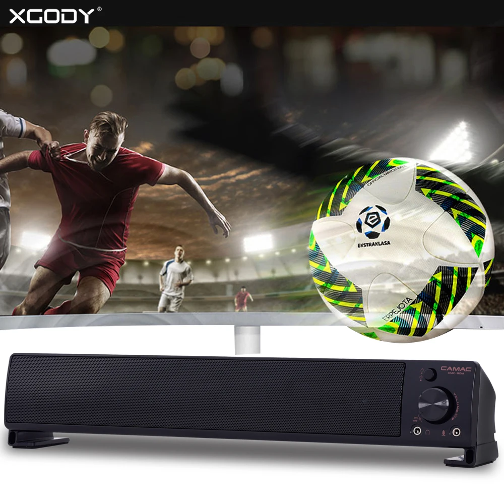 

XGODY CMK-30M 10W PC TV Soundbar High Bass Stereo Wireless Bluetooth Speaker Loudspeaker For Mobile phone TV Computer USB AUX