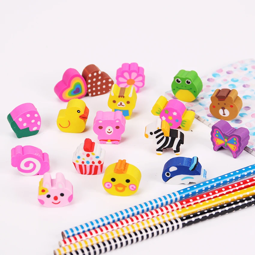 

1PC HB Pencil Wood Environmental protection Pencil Stripe Dot Appearance School Office Writing Drawing Pencil With Eraser