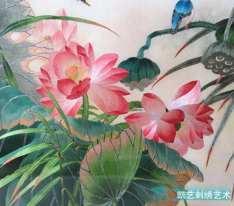 Вышивка Сучжоу готового шелка вышитые изделия настенные картины чистая ручная вышивка для гостиной ресторана