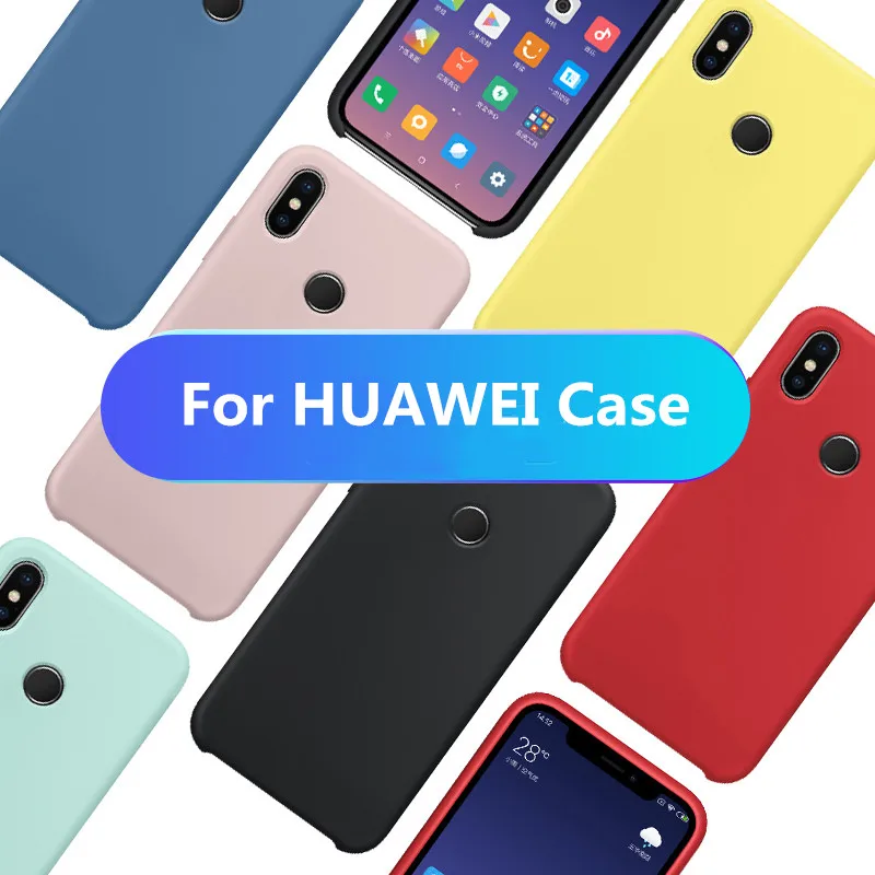 

Original Liquid Silicone Case For Huawei P30 P20 P10 lite Mate 20 Pro Nova 3i Honor V20 8X 9 10 lite P Smart 2019 Celular Case