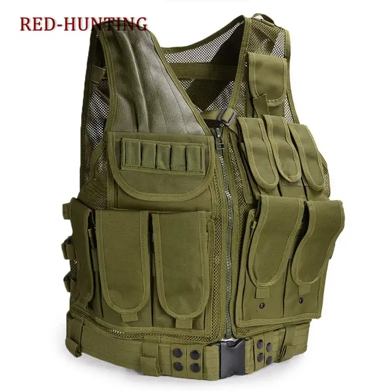 Will Outdoor Chaleco t/áctico CS Field Airsoft Paintball Vest Fuerzas Especiales multiprop/ósito Chaleco de Combate de protecci/ón con Bolsa Molle Equipo t/áctico