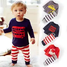 New Children Baby Kids Girls Boys Long Sleeve Nightwear Pajamas Set Sleepwear Suit 0-4Y Wholesale