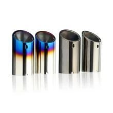 Pair Double Exhaust Muffler Outlet Tip Pipe Tip For VW /Jetta MK6 1.4T /Golf 6 /Golf 7 MK7 1.4 Stainless Steel