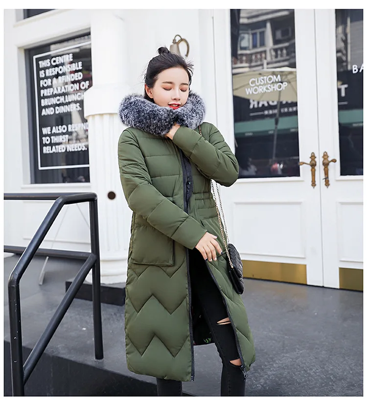 Новое зимнее женское пальто, куртка, Повседневная зимняя куртка для женщин, парка с меховым воротником, женское тонкое зимнее теплое пальто для женщин 81802 - Цвет: 4