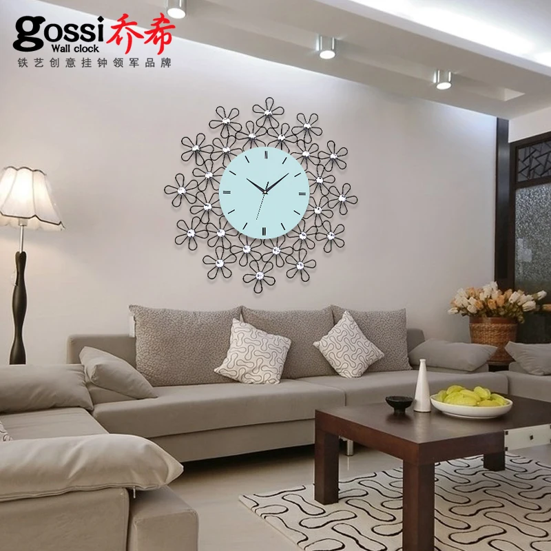 Ultra Quiet European Style Garden Wrought Iron Wall Clock Modern Ultra Quiet European Style Garden Wrought Iron Wall Clock Modern Minimalist Living Room Bedroom Creative Quartz Watches In Clocks From Home On