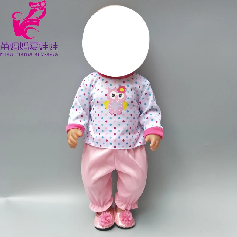 

18 inch baby dolls clothes and pants for 18" 43cm baby new born doll outfits baby girl play doll toys gifts