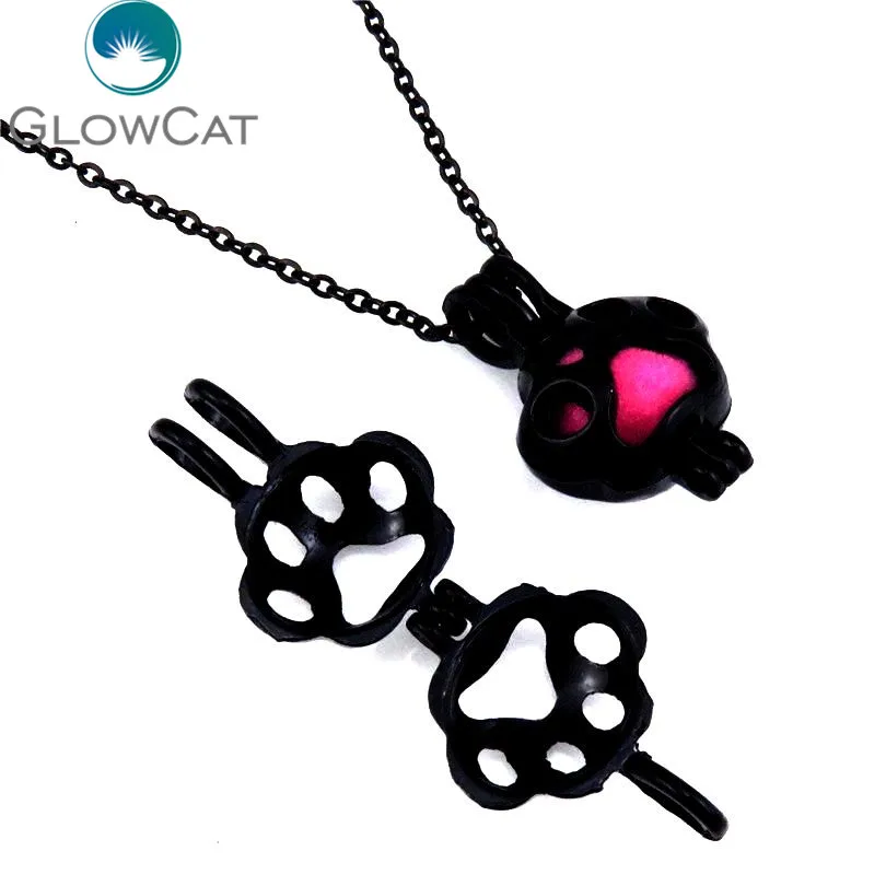 GLOWCAT H445 пистолет черная собака Paw бисер с принтом клетка эфирное масло диффузор