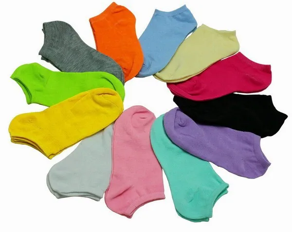 

1 Pair Candy Color Baby Socks Invisible Boat Sock Sport Combed Short Hosiery