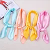 60cm Candy Colors Women Silk Scarf Fashion Silk Shawl Head Covering Ladies Professional Small Squares New Design Silk Scaves 4
