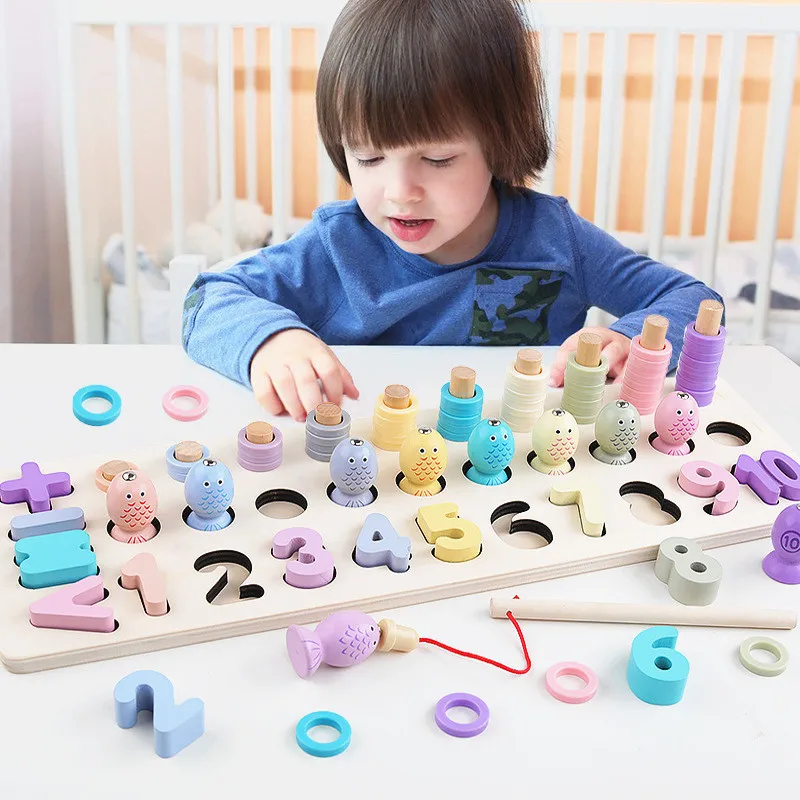 

New Montessori Jigsaw Wooden Puzzle wooden didactic toys grote tangram Developmental puzzel Brain Teaser Puzzles For Children