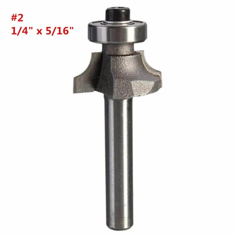 

1PC Round over Router Bit Tool Metal 1/4 x 5/16 Shank Carpentry Gray Machinery Accessories For Woodworking Drill Bits Tools