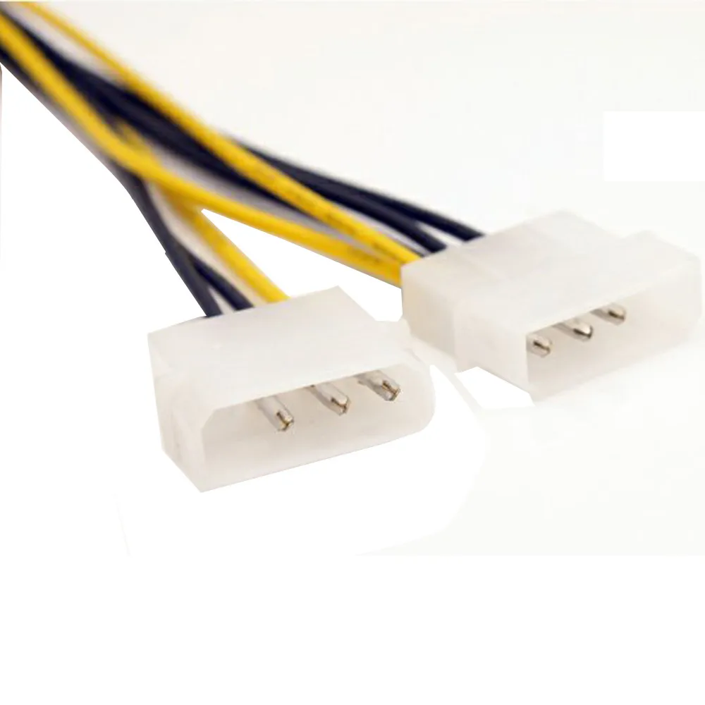 18 см двойной Molex LP4 4 Pin до 8 Pin PCI-E Express конвертер Кабель-адаптер провод источник питания ЦП удлинитель разъем адаптера