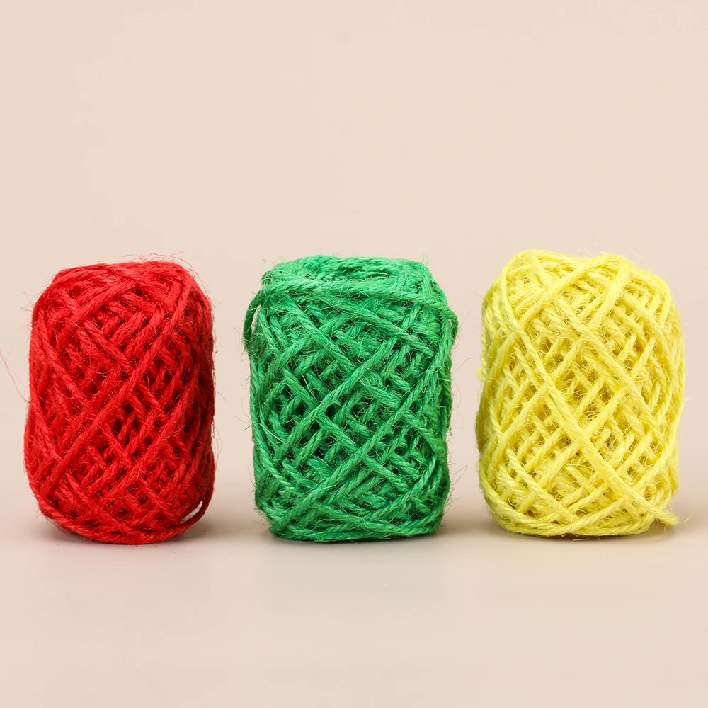 10m Natural Jute Twine DIY Rope Cord Hemp Ropes String 1mm Rustic Packing String Wedding Decal Home Textile Garment Decoration