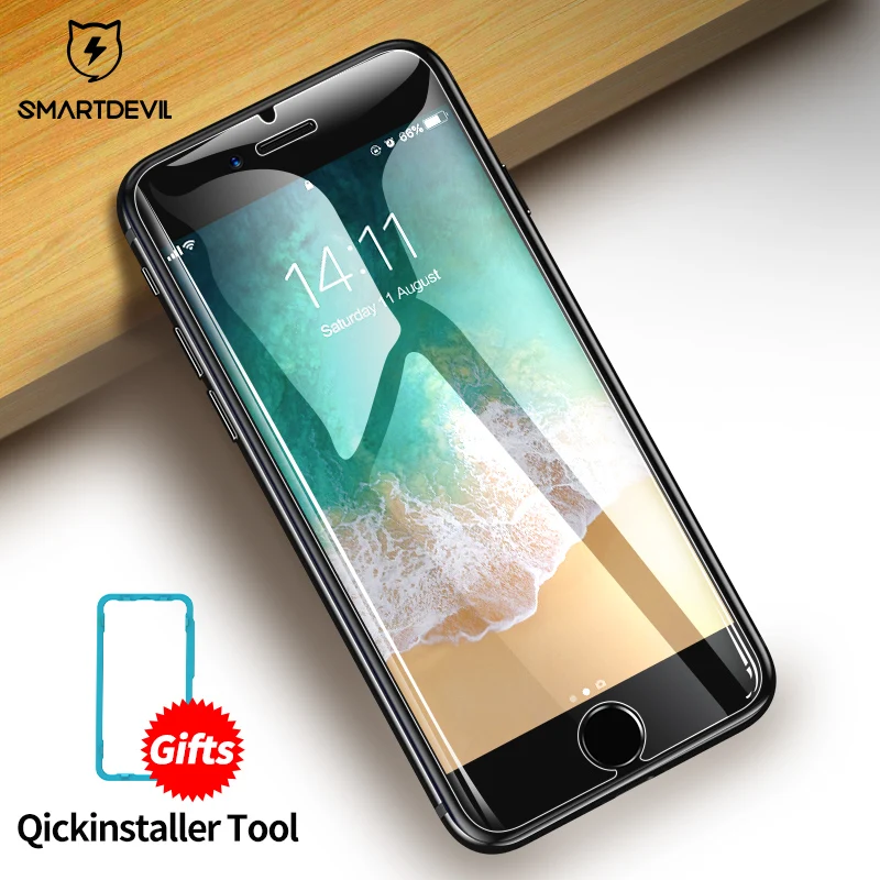

SmartDevil 2.5D Curved Tempered Glass for iphone 6 6s Plus 7 Plus 8Plus Screen Protector for iphone X Xs Max Xr screen protector