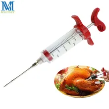 Seringue de cuisine, aiguille en acier inoxydable, pour injecteur de viande Marinade, Injection de noël, dinde rôtie, saveur, Sauce BBQ