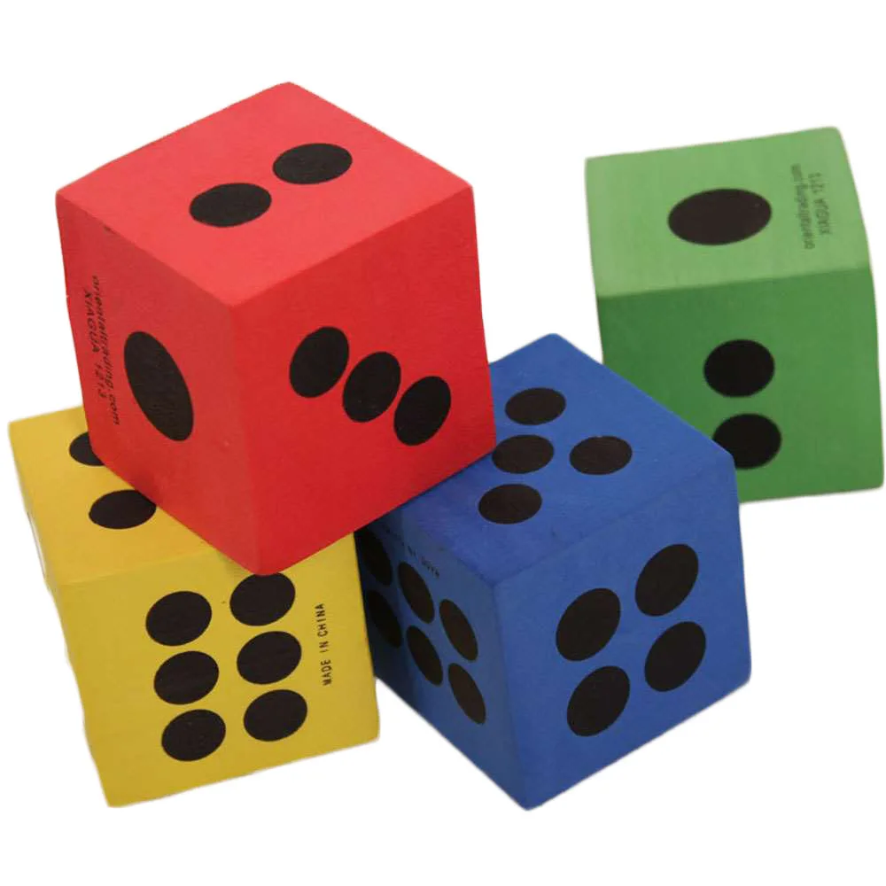 4 Colors/Set EVA Children Learning Playing Dice Math Teaching Aids