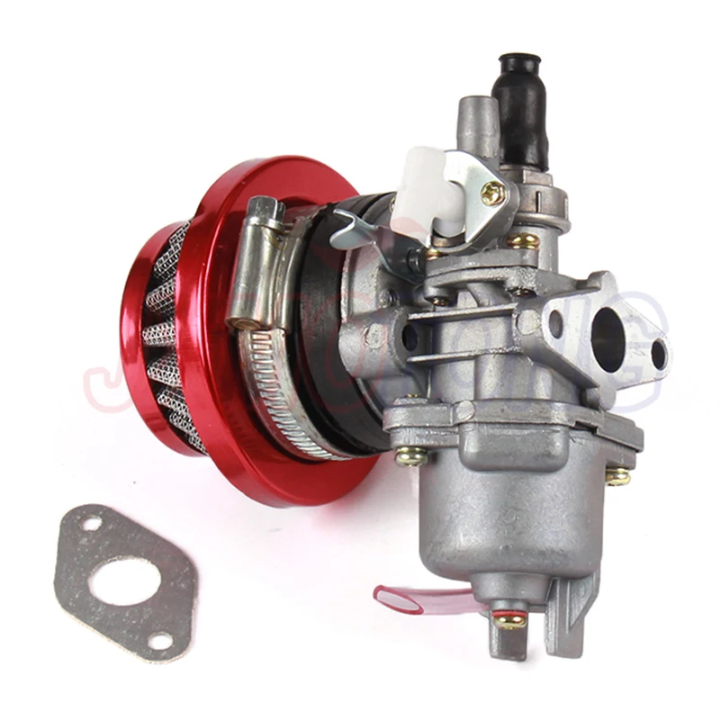 

Carburetor Carb Carby + Steel 44mm Air Filter Red + Stack for 47cc 49cc Mini Moto Dirt Pocket Bike ATV Quad Go Kart Minimoto