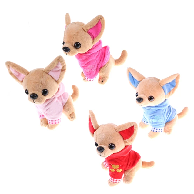 25cm Lifelike Chihuahua Dog Plush Toys Cute Dog Puppy Stuffed Animal Dolls  Soft Real Life Chihuahua