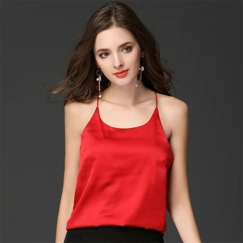 2018 Women Camis Silk Top Women Camisole 3XL Plus Size Summer Sexy