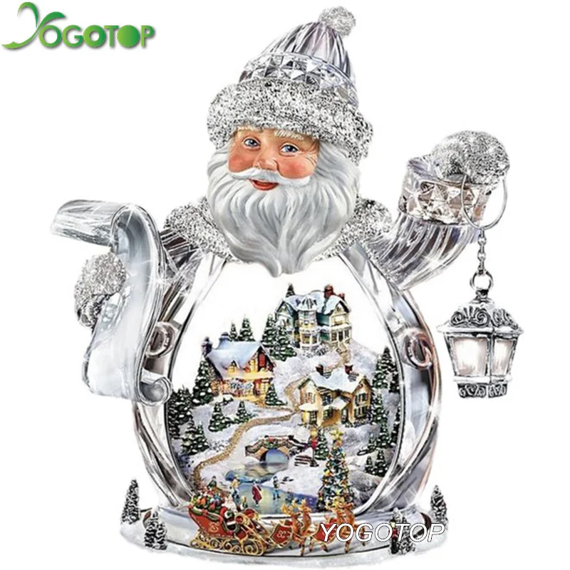 

YOGOTOP Needlework DIY Diamond Painting Cross Stitch Santa Claus 5D Diamond Embroidery Square Rhinestone Mosaic Picture ZB685