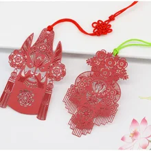 1 шт. Пекинская опера Facebook Китайский стильный металлический полый классический художественный изысканный узел создание окрашенные закладки