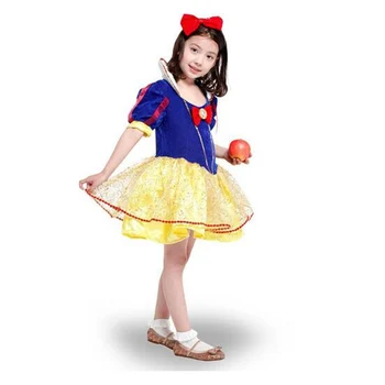 

Snow White Cosplay Party Dress Girls Dress Carnival Party Fancy Dress Outfit Costumes Short Sleeve Princess Cloth