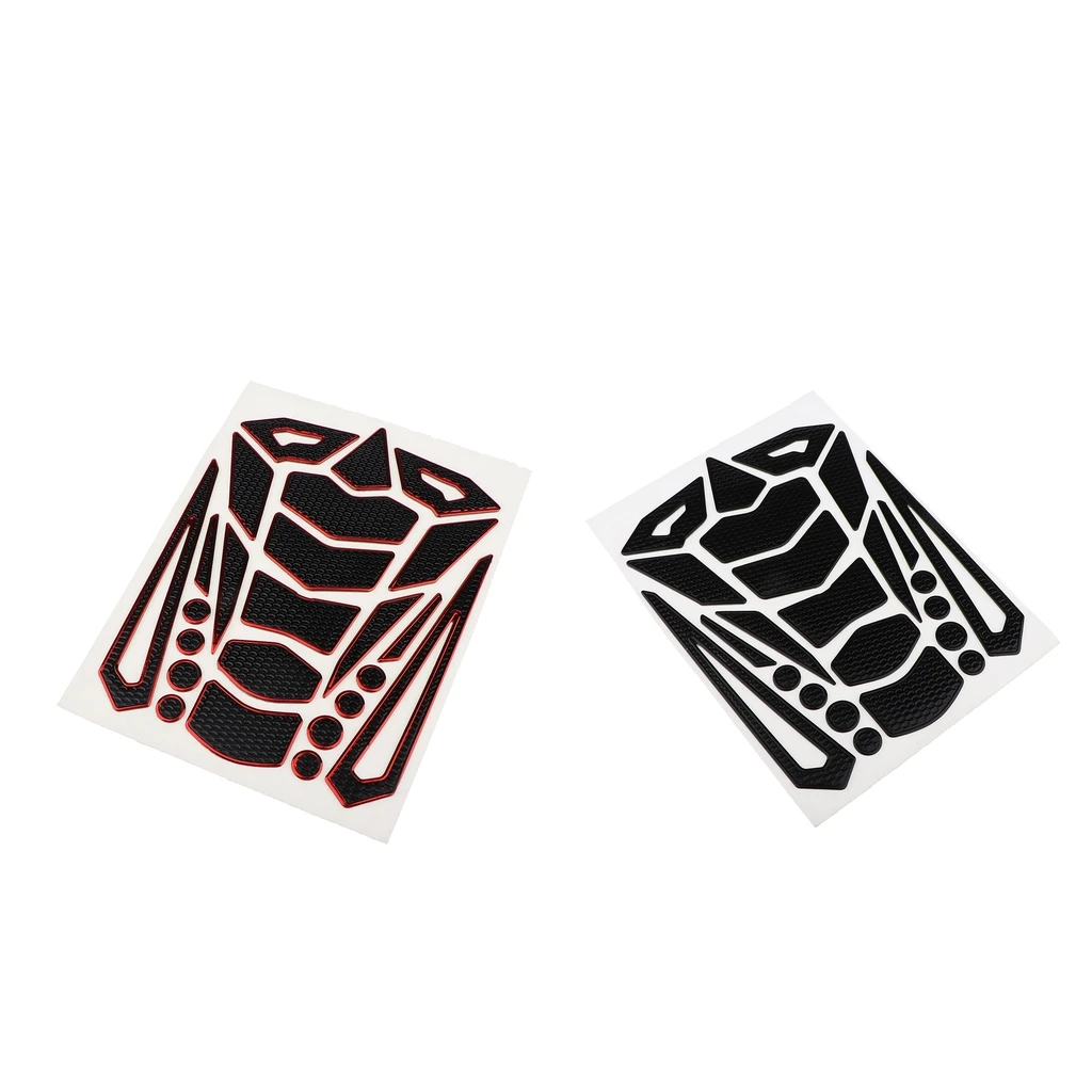 Anti-Slip Tank Pad Knee Protectors Gas Stickers for Motorcycle Red+Black Ensuring Long Service Life Unique Sleek