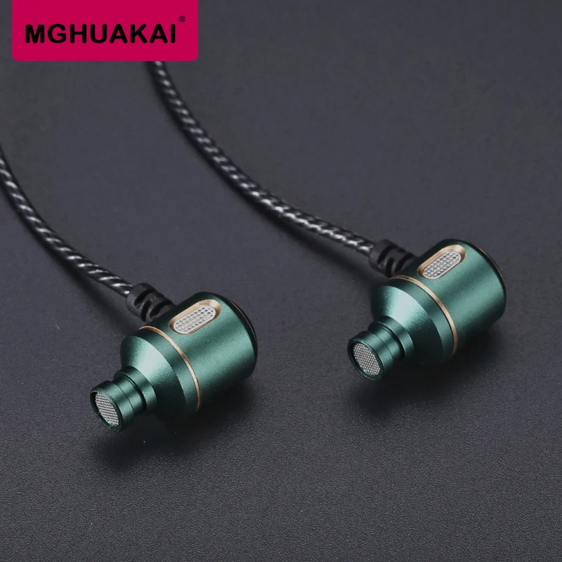 

MGHUAKAI Original Genuine Canyon 3.5mm In Ear Personality Heavy Bass Metal Fever HIFI In-ear Style Phone Earphone DIY Dark Green