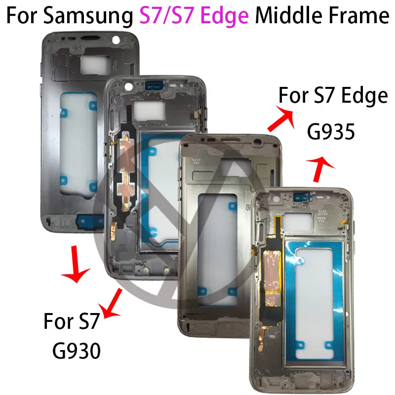 LCD средняя задняя рамка Шасси пластина крышка Корпус для Samsung Galaxy S7 G930F G930V edge G935F