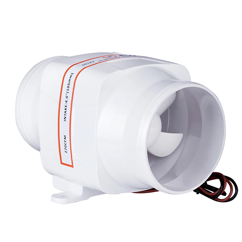 Air Blower 24V DC SEAFLO 4" In Line Marine Bilge 270 CFM 456CMH Quiet