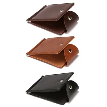 

THINKTHENDO Men Fashion PU Leather Credit Card Holder Button Coin Pouch Wallet Case 2019 New
