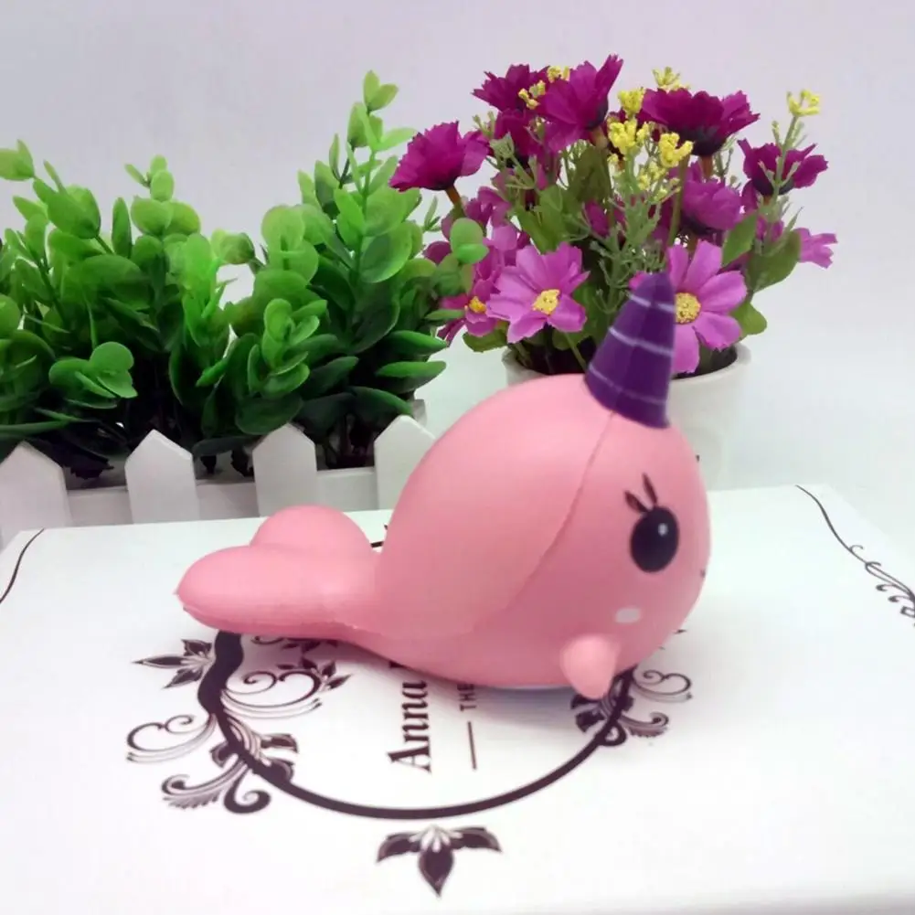 1 шт. Kawaii анти-стресс мягкими Мини Симпатичные Единорог для сжимания медленно распрямляющаяся отскакивающие игрушки подарок, мягкая кукла - Цвет: Розовый