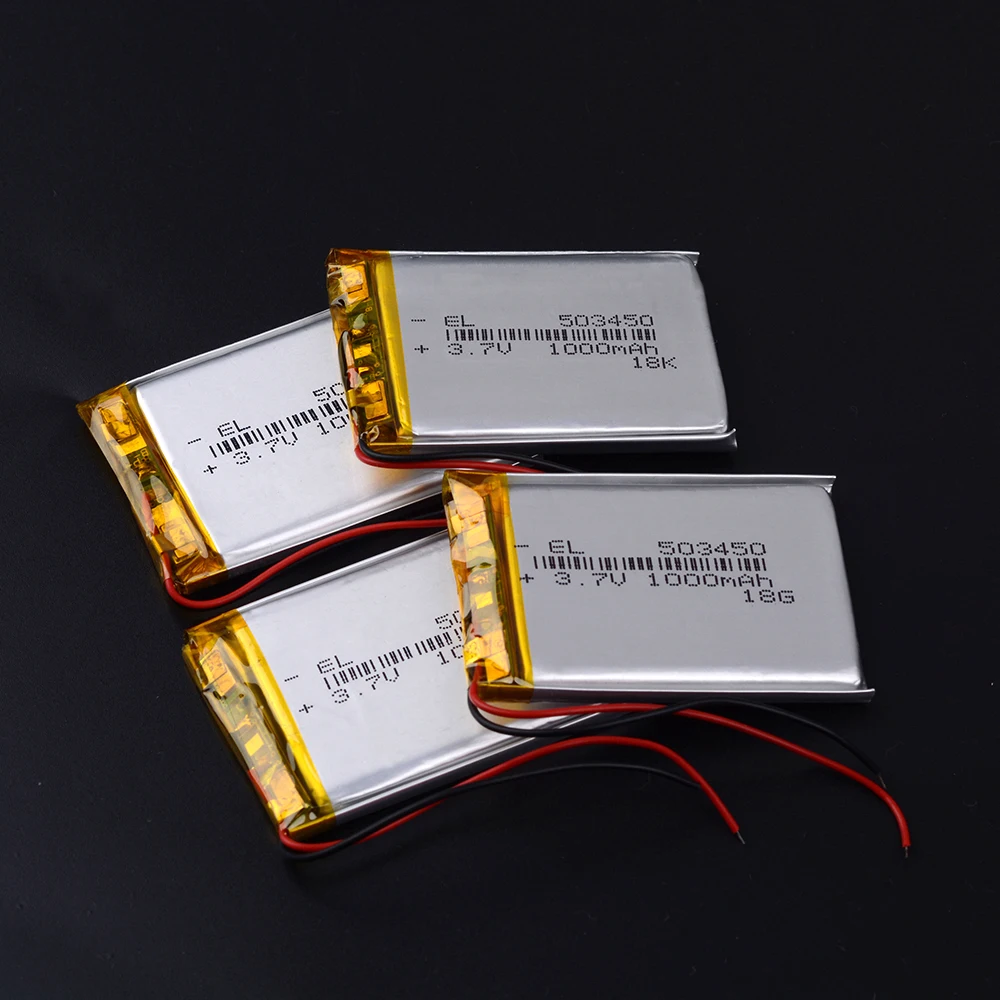 Полимерная литиевая аккумуляторная батарея 1000 mAh литий ионная Lipo 3 7 V 503450 053450 для