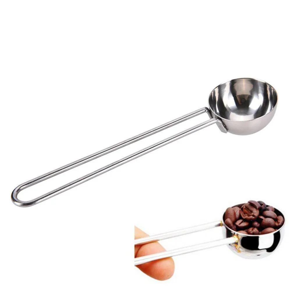 

1PCS Stainless Steel Coffee Spoons Long Handle Measuring Stirring Tea Bean Spoon Kitchen Accessories Coffee Scoops s006#