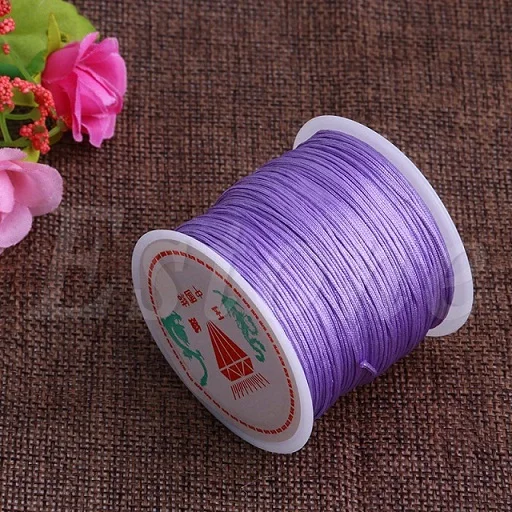 0,8 мм нейлоновый шнур китайский узел макраме, браслет плетеный шнур 45 м - Цвет: Light Purple
