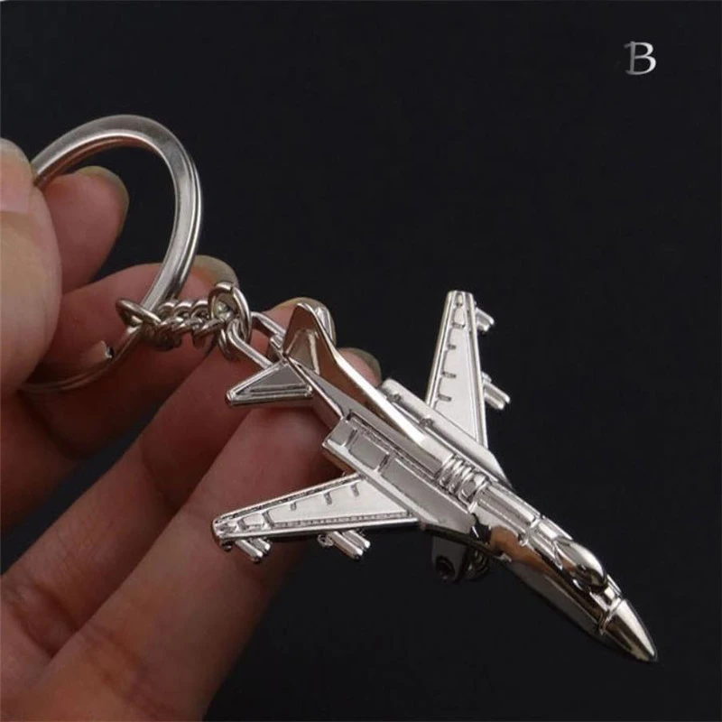 Aircraft Keychain Helicopter Key Chain Fighter Key Pendant Aviation Small Gift Souvenir