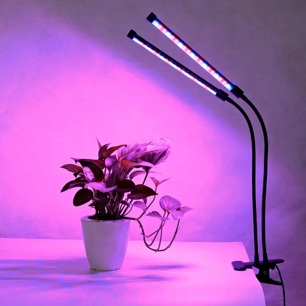 Dimmable LED Grow Light 38 LEDs SMD Full Spectrum Plants Growth Lamp