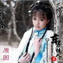 Новинка года Дизайн драма костюм белый хлопок-мягкий плащ и платье ТВ играть летающий лиса снежные горы горничной костюм