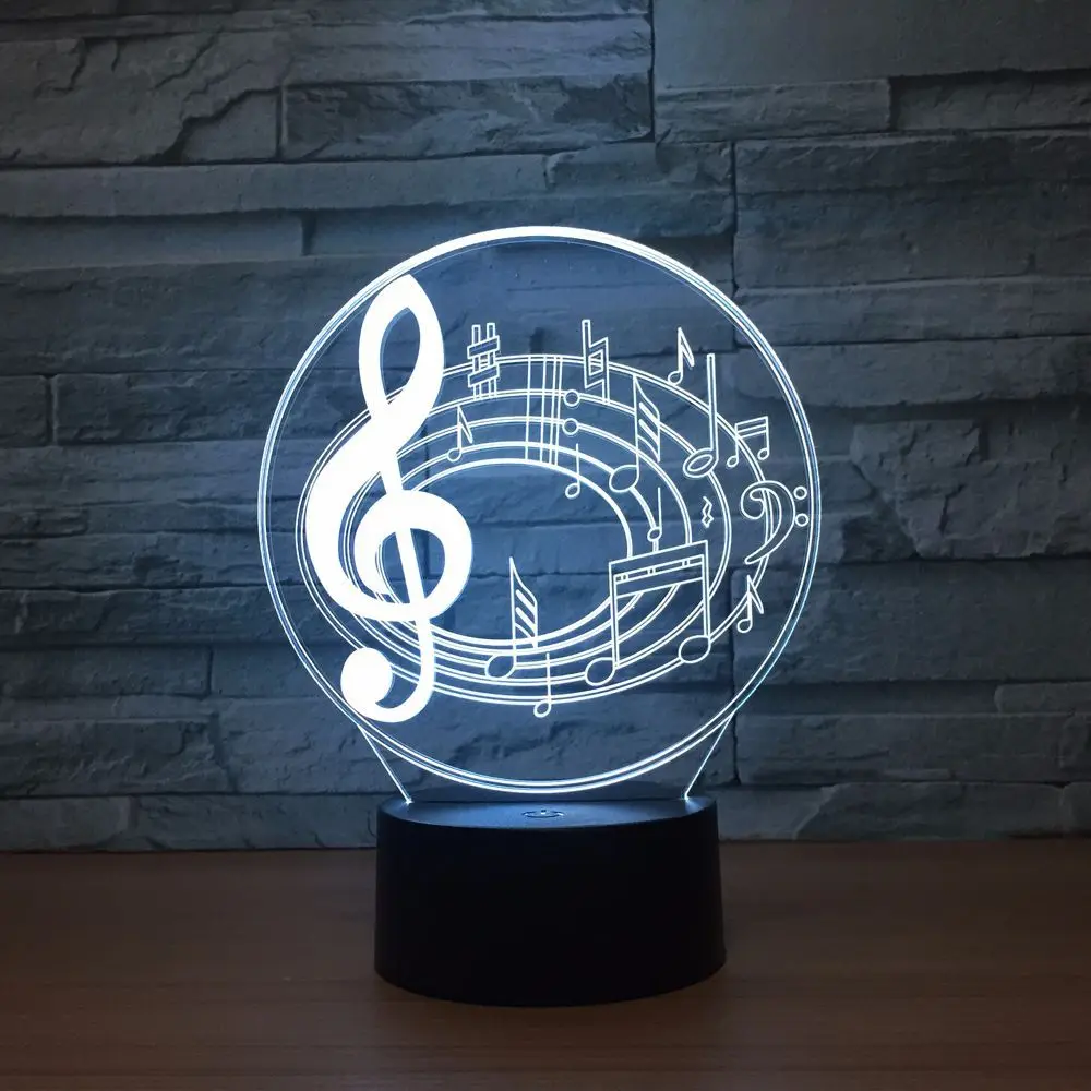 

3D Stereo Visual Light LED Ambience Night Light Bedside USB Powered Reading Lamp 1016