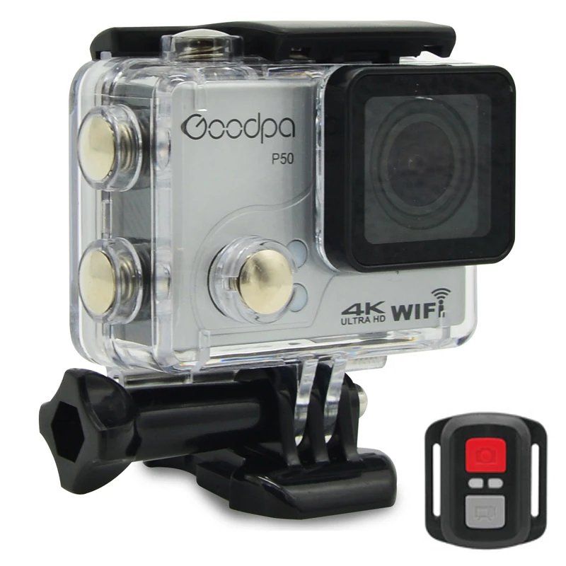 Goodpa P50 Action Camera Ultra HD 4k 30fps 2.7k Wifi Remote Control waterproof 30M 170 Wide Lens Extreme sport DV camera | Электроника