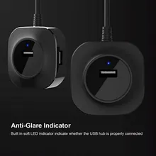 Надежную защиту 4-порт usb-хаб безопасные USB 3,0 концентратор охраны окружающей среды черные туфли высокого качества ABS Материал usb-хаб