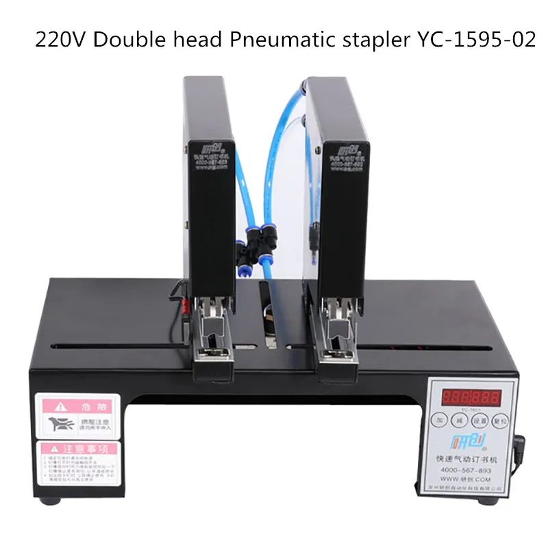 220 V مزدوجة رئيس هوائي دباسة YC-1595-02 دباسة كهربائية ملزم آلة تجليد الكتب 180 مرات/دقيقة Y 220 V مزدوجة رئيس هوائي دباسة YC-1595-02 دباسة كهربائية ملزم آلة تجليد الكتب 180 مرات/دقيقة Y