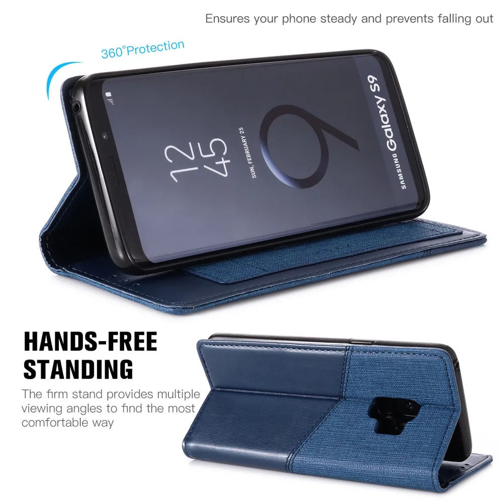Кожаный чехол-кошелек для телефона samsung Galaxy S9 S10 Plus с магнитной откидной крышкой для визитной карточки для samsung Galaxy A7 A8 A9 Coque