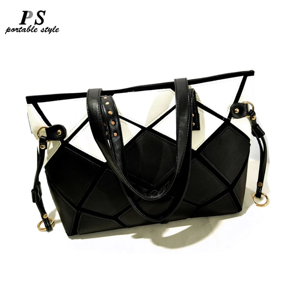 

2019 Brand Women Handbags Messenger Bags High Quality Brand Women Handbag Famous Designer Patchwork Tote Bag Trapeze Bag Sac