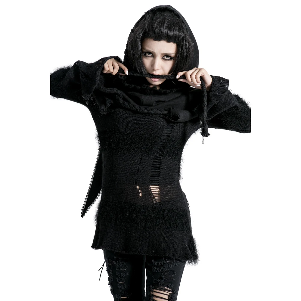 Женский шарф хомут черная вязаная шапка в стиле панк 2019|black scarf|wrap knitknit wrap |