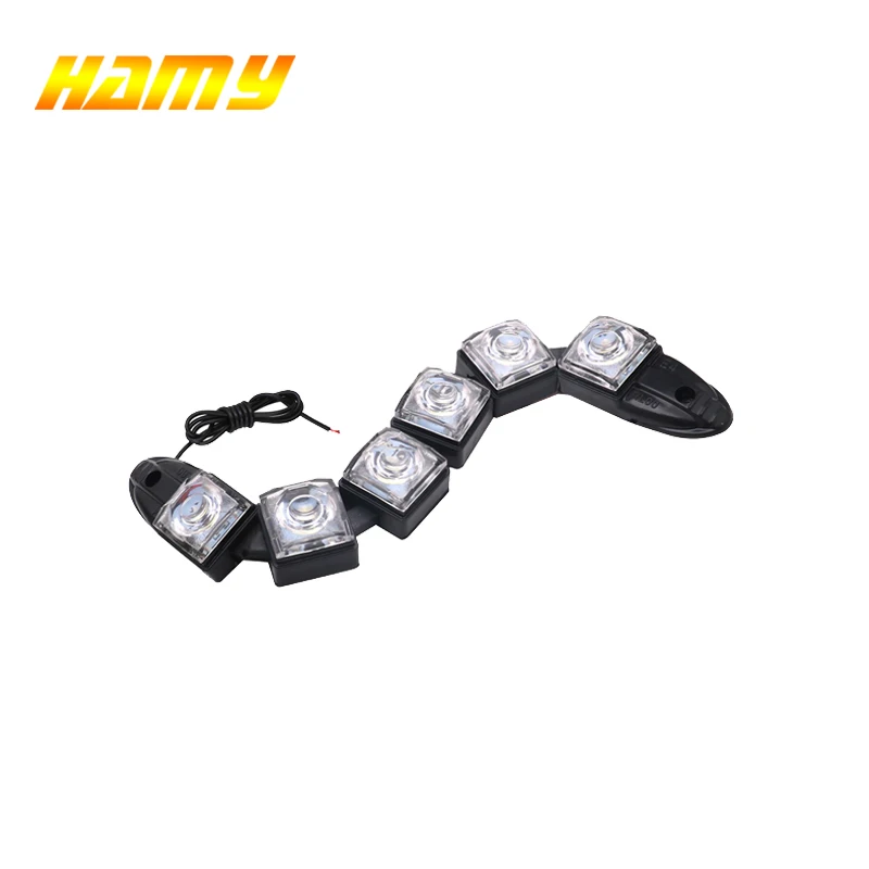 

2x Car LED Signal Bulb Day Running Light Driving Fog Lamp 12V Auto Styling Super Bright Bar Light White 6000K 6LED