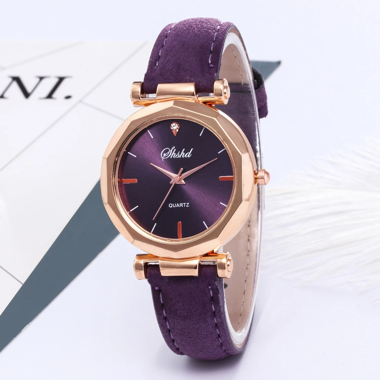 

New Fashion Clock Slim Women's Leather Watch Watch Waterproof Women's Sports Watch