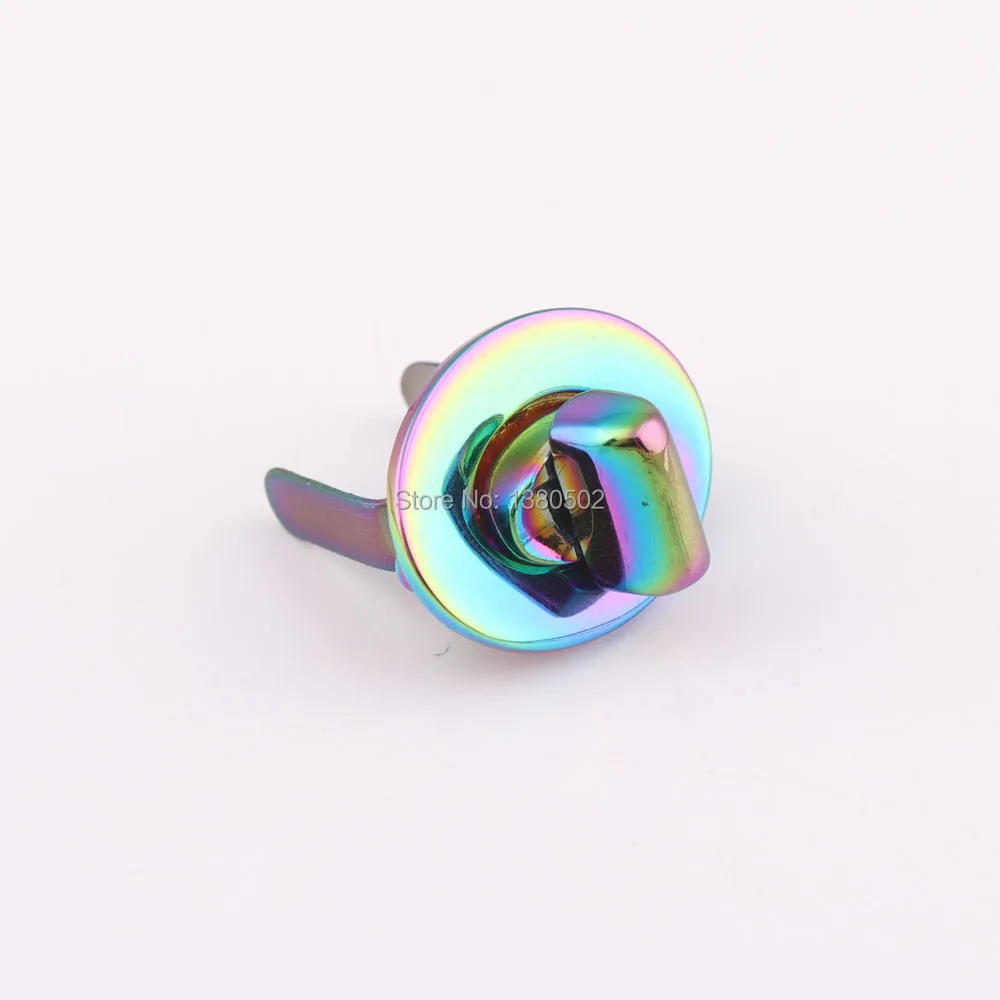 

5sets Rainbow Color Beautiful Top Quality Purse Lock handbag Wallet Lock Button hardware accessories